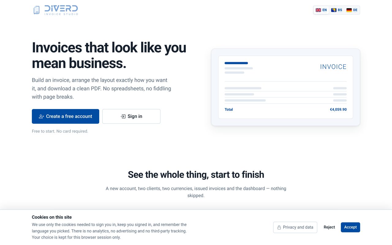 DIVERD Invoicing