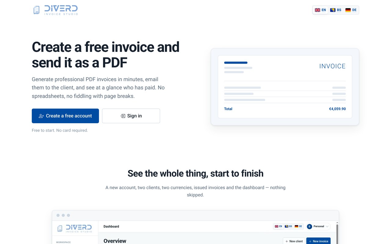 DIVERD Invoicing