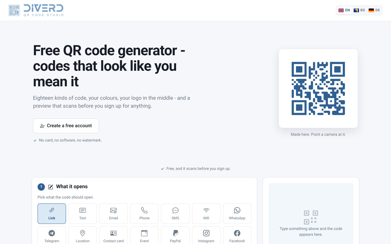 DIVERD QR Code Studio